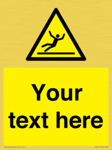 Custom Figure Slipping Sign